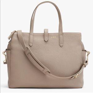 Cuyana Leather Triple Zipper Overnight - BRAND NEW, NEVER USED, with MONOGRAM